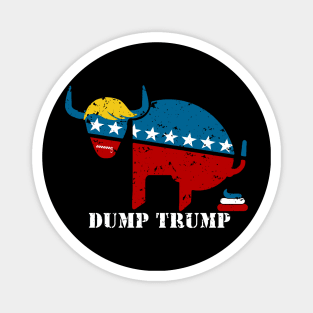 Vintage Dump Trump BS Liberal Democrat Anti-Trump 2024 Magnet